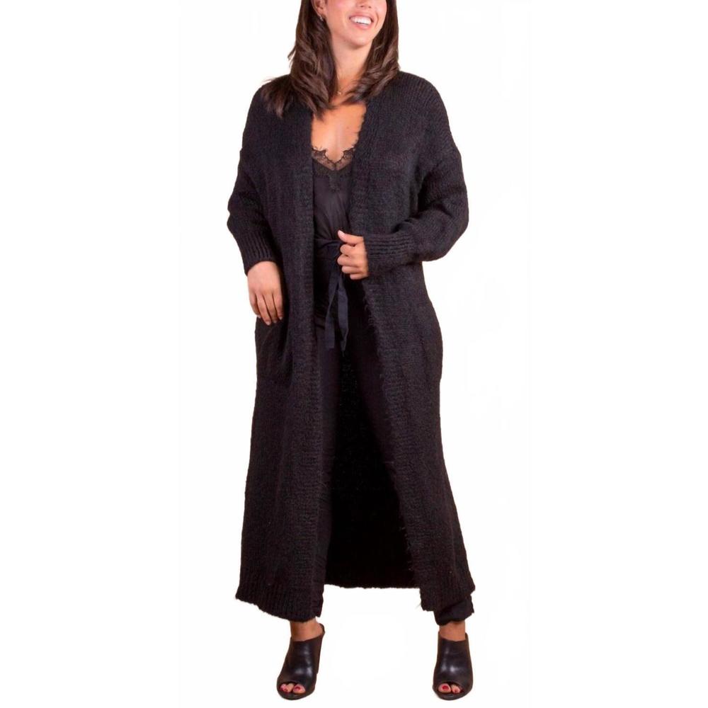 NEW GIGI MODA intimo long cardigan in black
